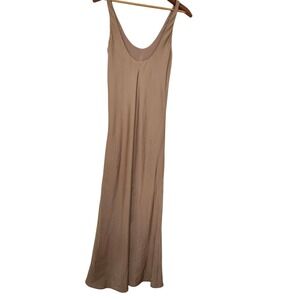 women's a line knee length dress Pink Cotton Flax Knee Length Princess Line Dress 32